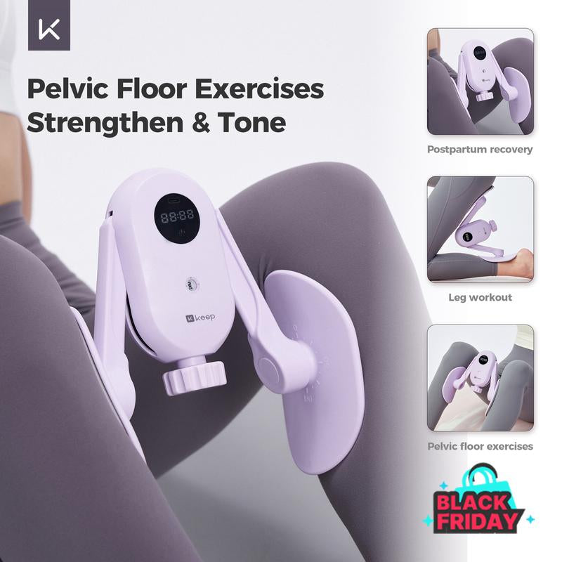 KEEP Inner Thigh Toner & Leg Exerciser, Pelvic Floor Muscle Recovery for Women, Home Workout, Portable Fitness Equipment,Thigh Stretch,