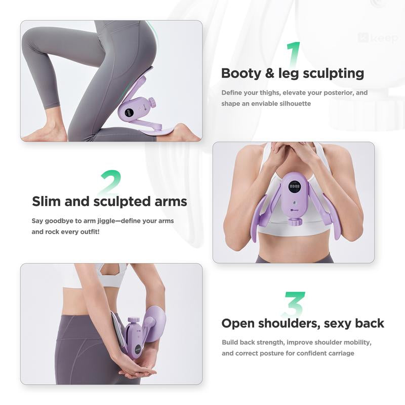 KEEP Inner Thigh Toner & Leg Exerciser, Pelvic Floor Muscle Recovery for Women, Home Workout, Portable Fitness Equipment,Thigh Stretch,